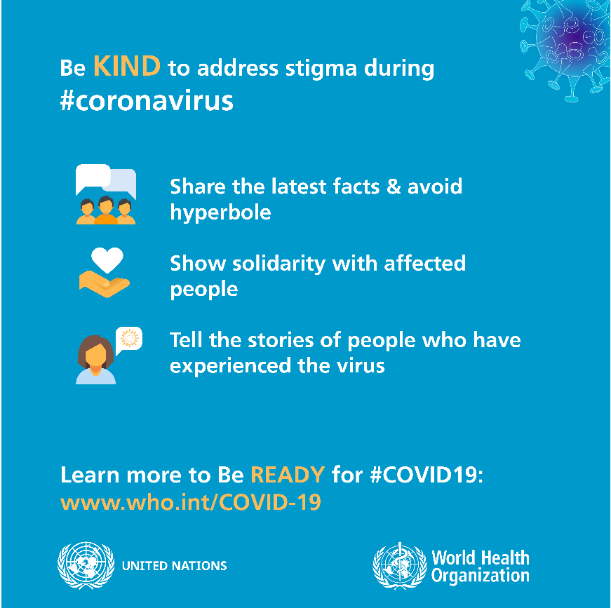 Be Kind To Address Stigma During Coronavirus Announcements