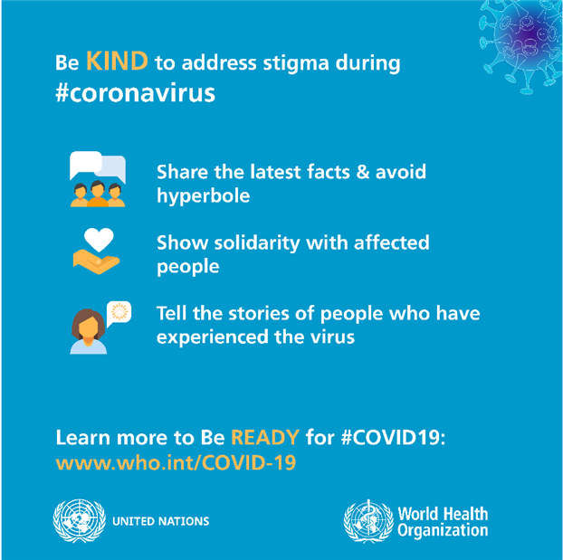 Be KIND to address stigma during Coronavirus - Announcements ...